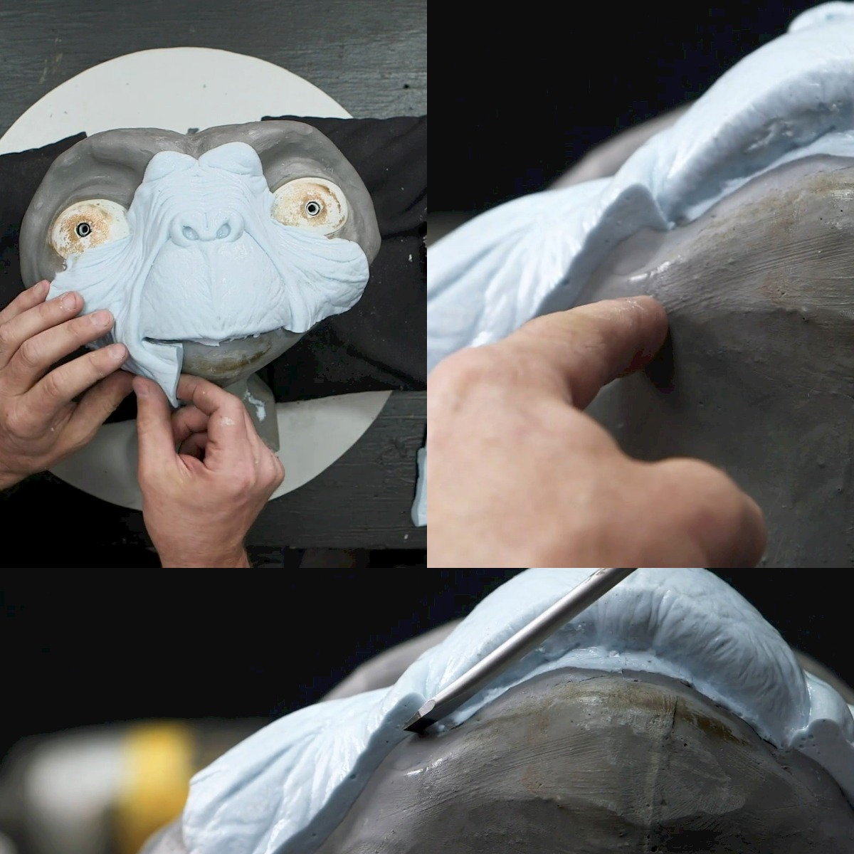 Again, Cory Czekaj shows where he's changed the core slightly. The new alginate skin proves he's achieved the desired result.