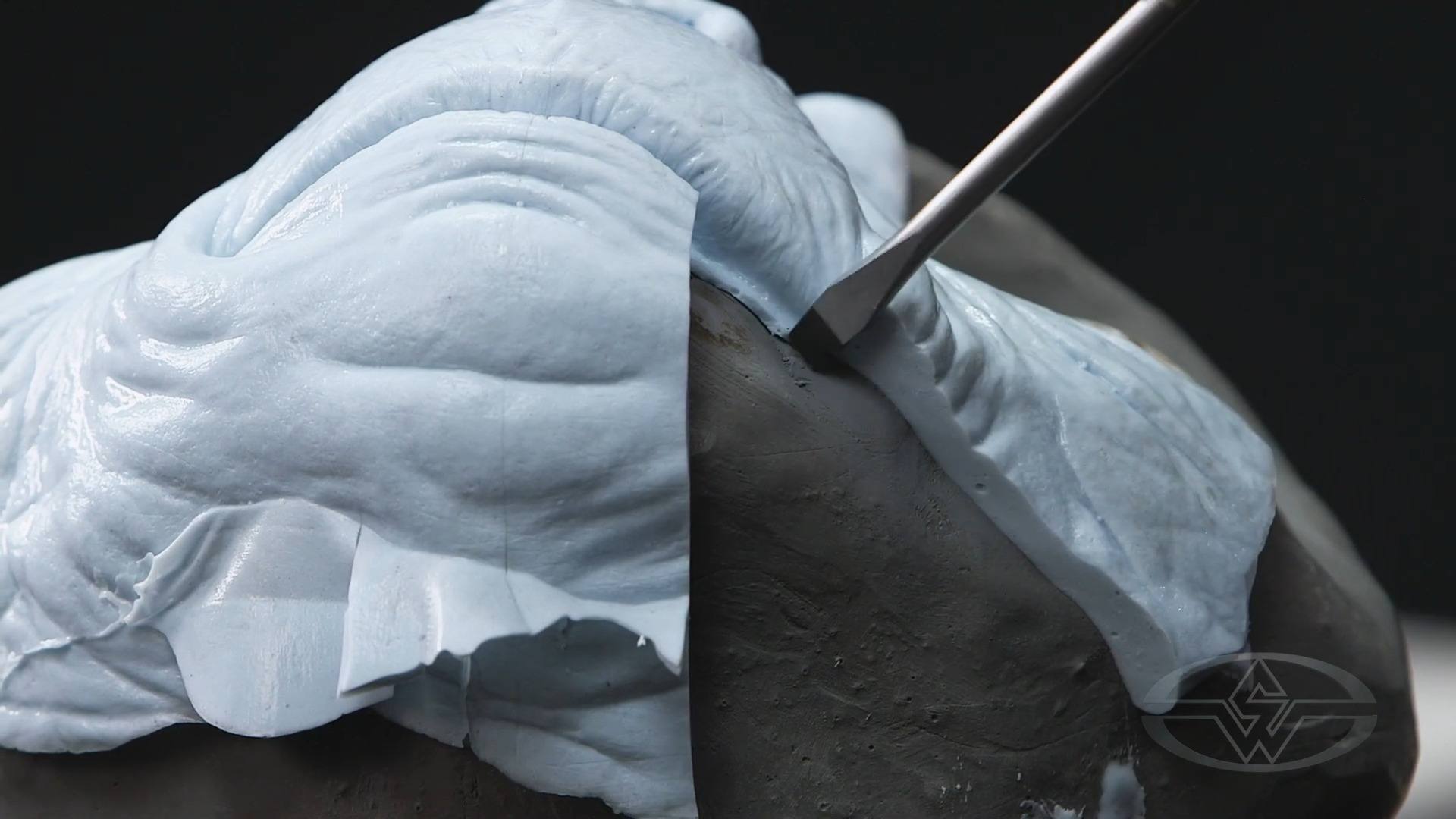 Though difficult to see, Cory Czekaj indicates the area where he built up the core with pro epoxy.