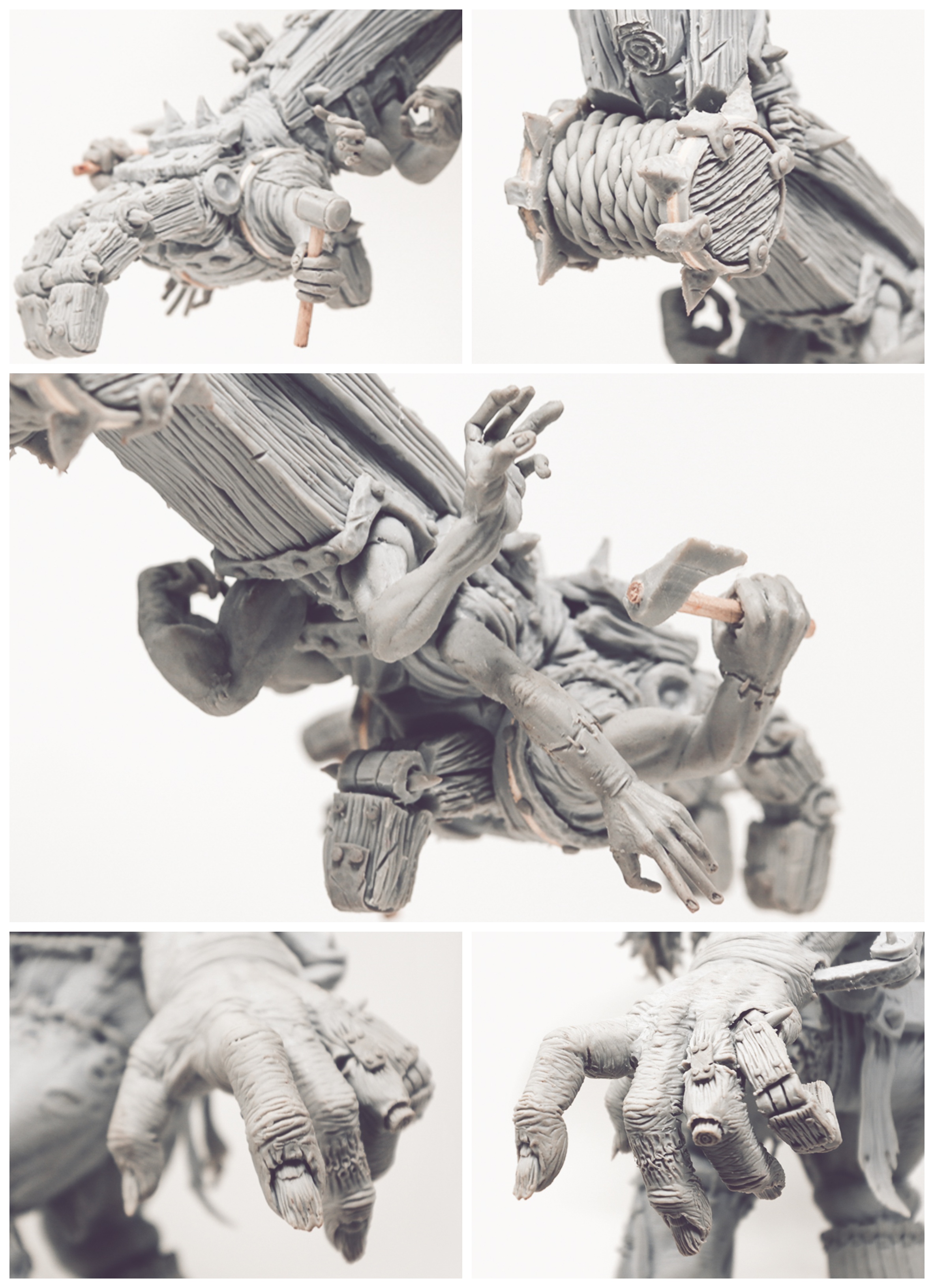 Details of the arms and hands from The Seige Giant by Christopher Notbusch.