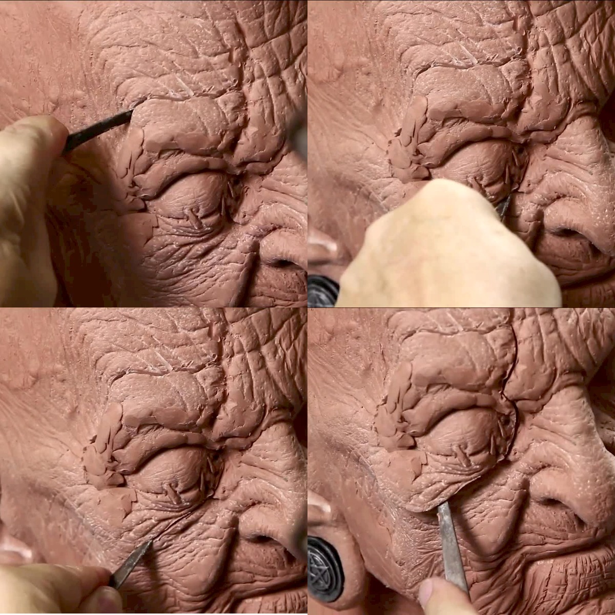 Bruce Spaulding Fuller shows the best parts to cut around the eye for a quick, easy removal
