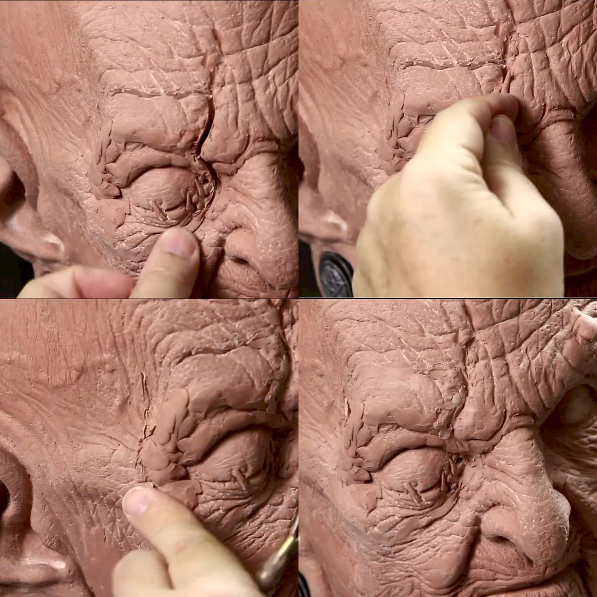 Bruce Spaulding Fuller continues to add and blend clay until he's satisfied with how it looks.