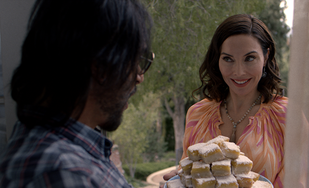 Rami Jaffee meets Samantha, 'The Girl Next Door', played by comedian Whitney Cummings. Image courtesy Open Road Films.