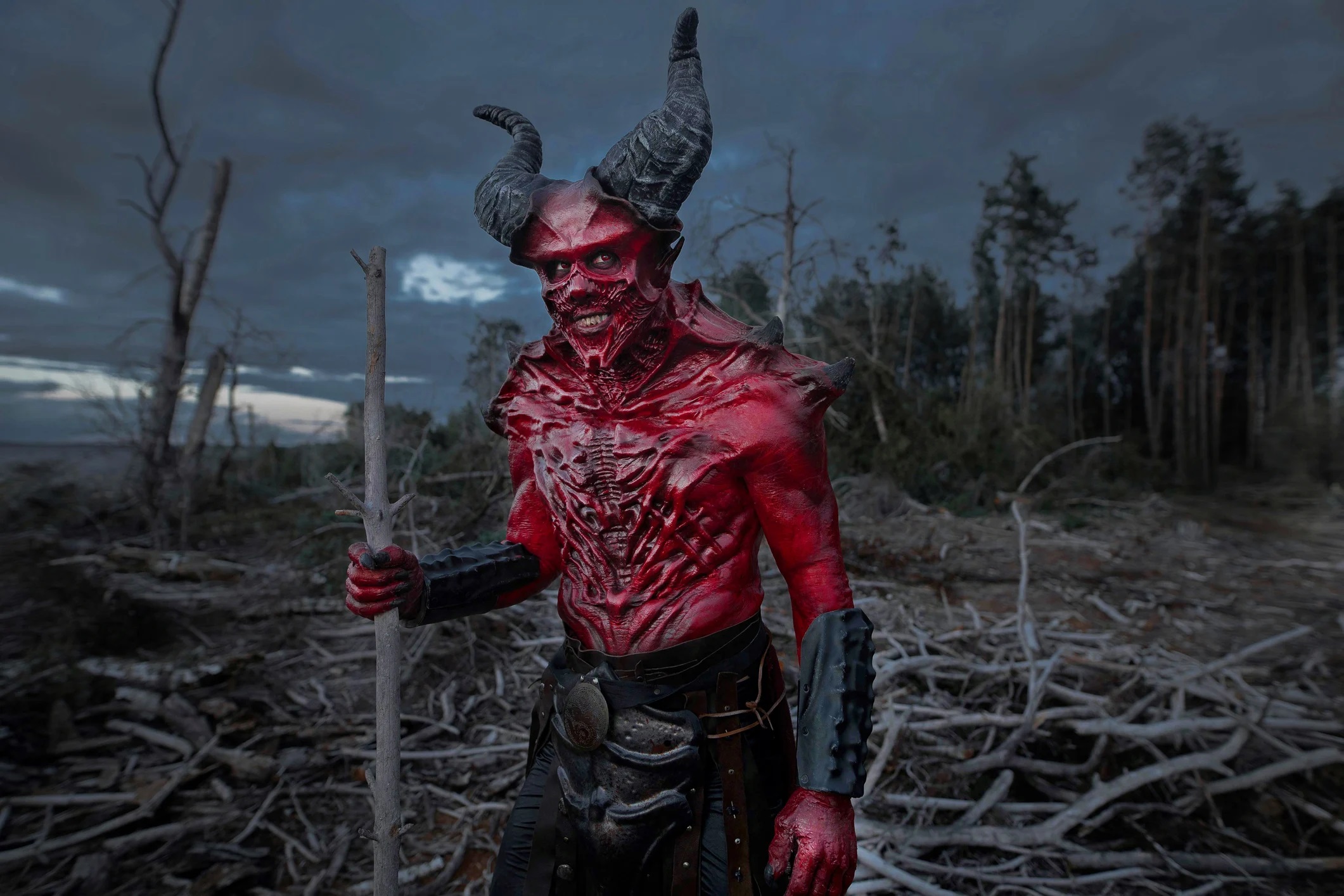 2022 Halloween Costume Contest Winner character, Demon Astaroth by Dzhuliia Melnik. Model: Vova Gladky, image by Darina Momot.
