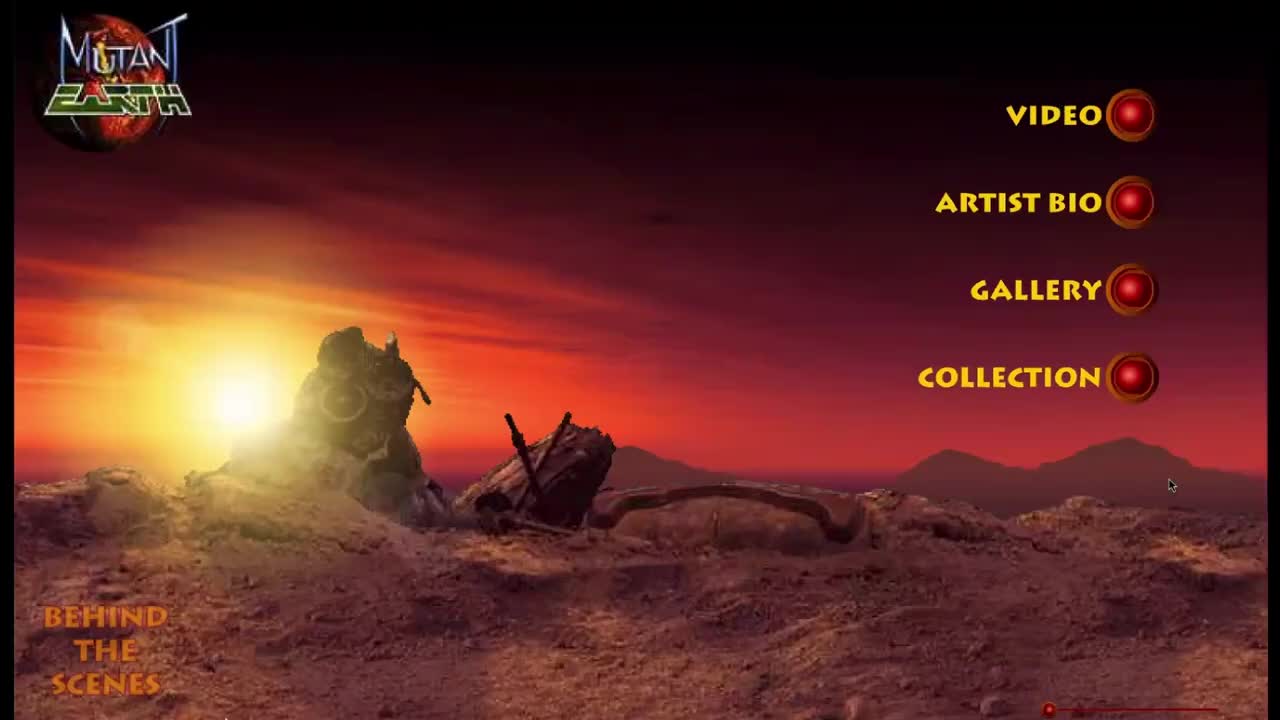 The main page for Mutant Earth looks like how one might imagine a post-apocalyptic world.