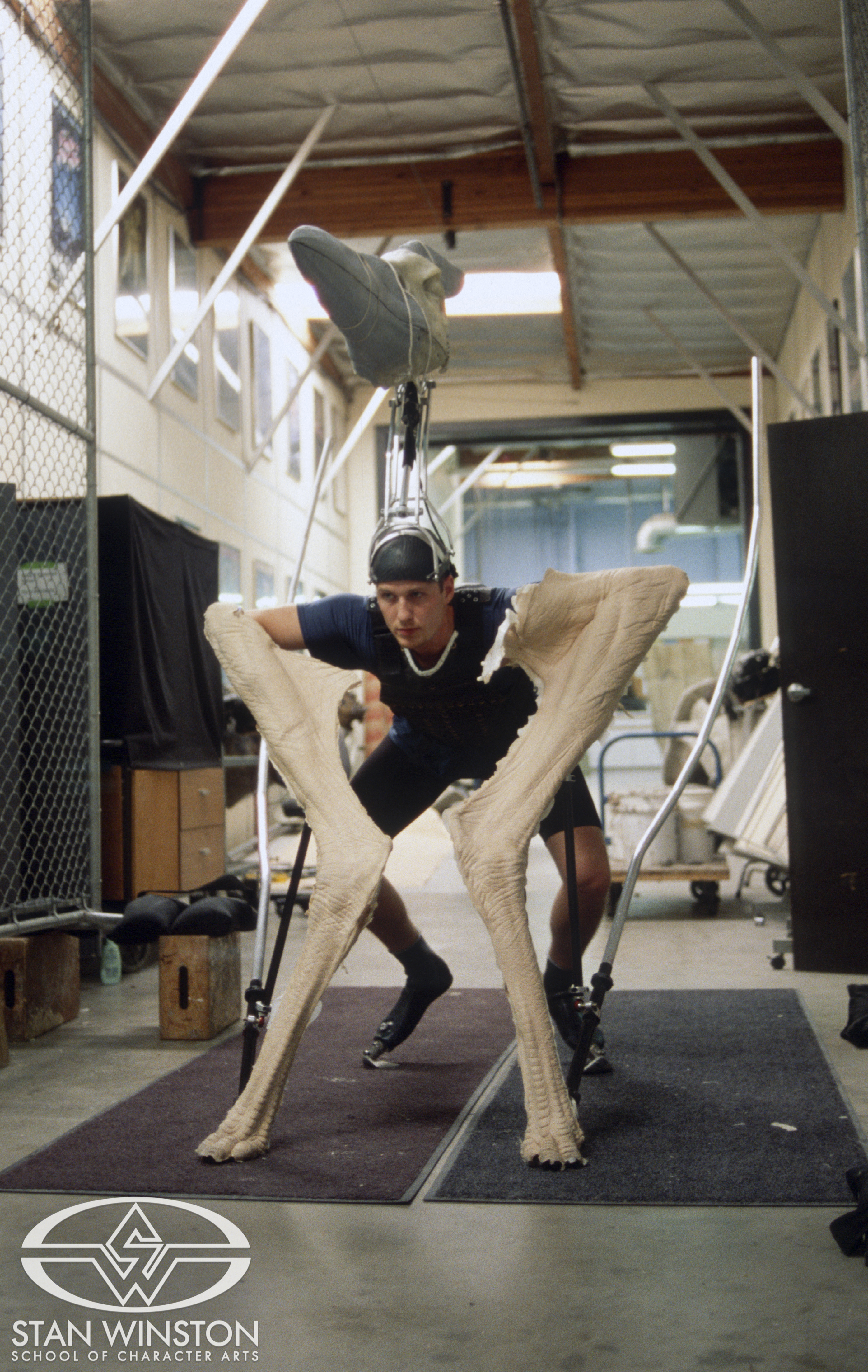 Another test with Mark Viniello inside the Pteranodon armature at the Stan Winston Studio.