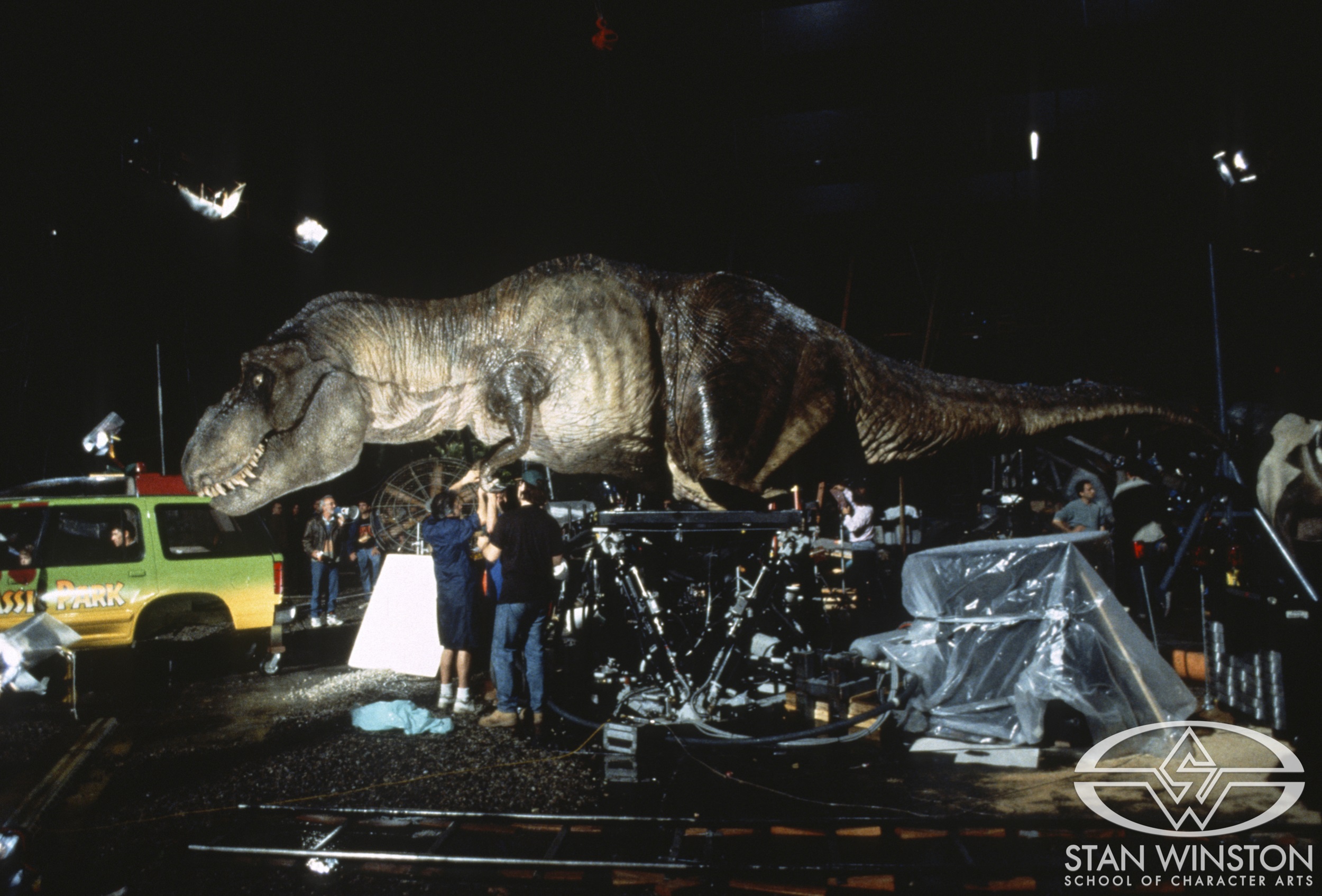 Jurassic Park T Rex Skinning An Animatronic Dinosaur Behind the 