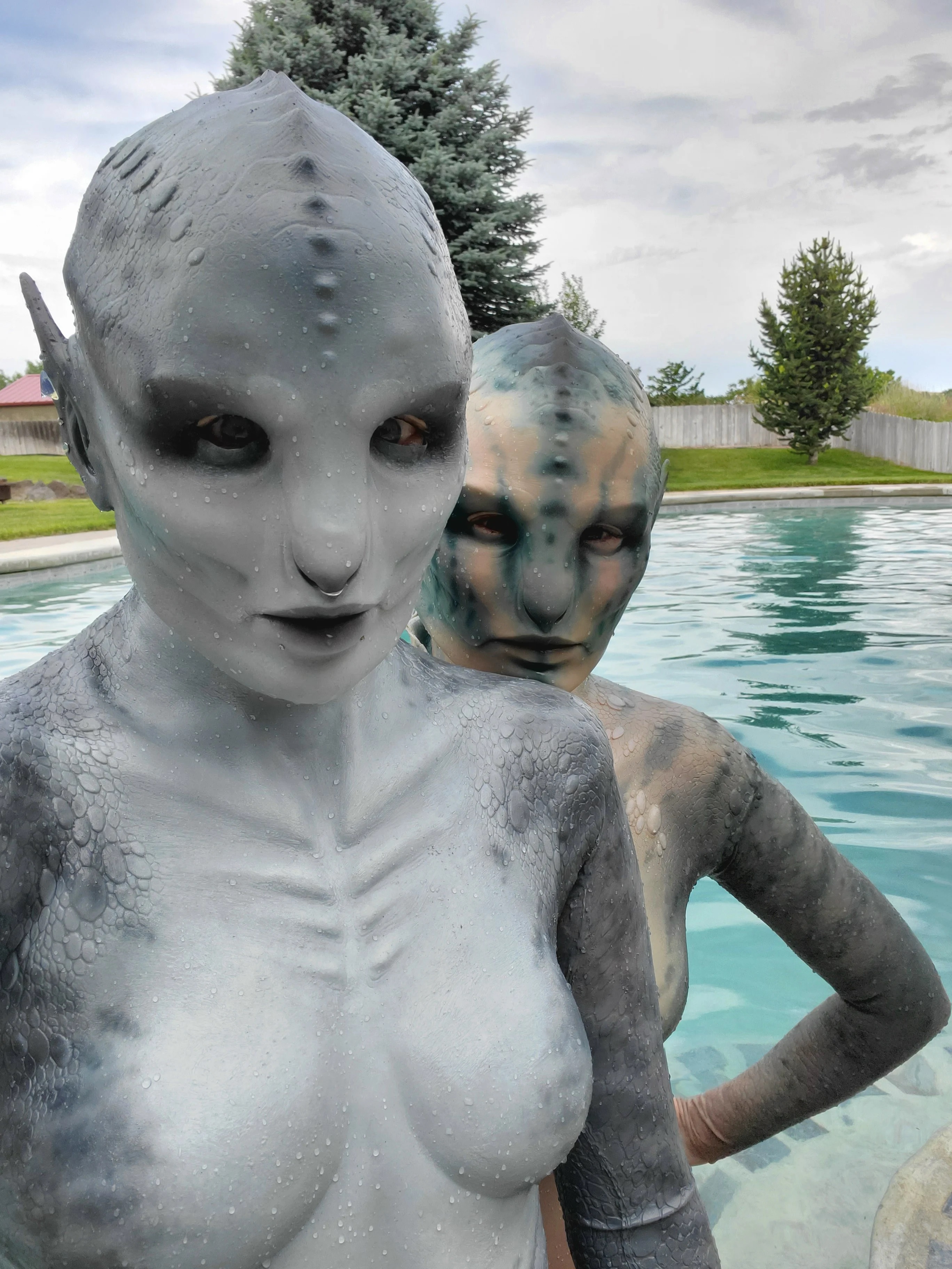 "Nox" with another mermaid built by Katie Scott on a SumMER&nbsp;Camp photo shoot.