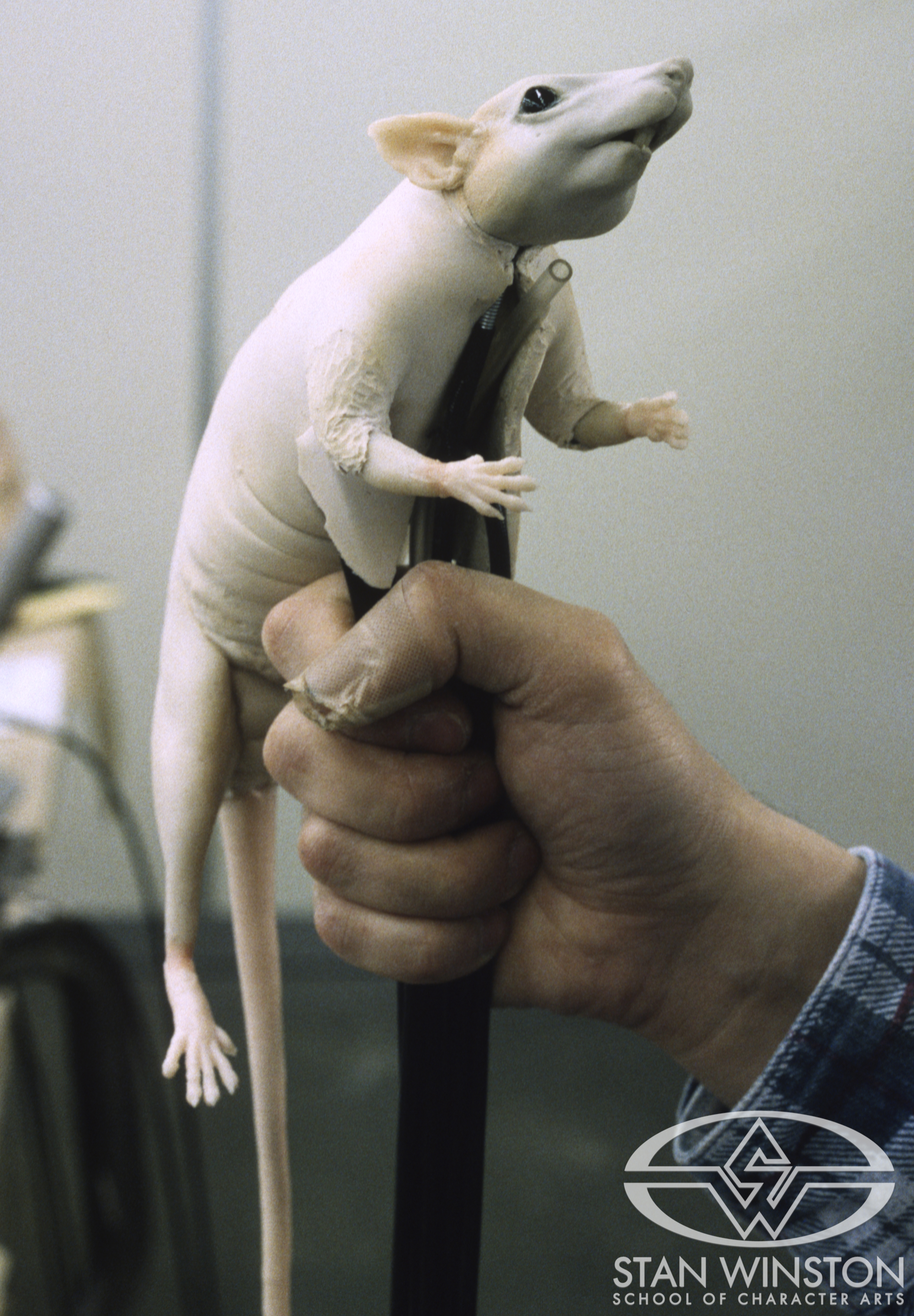 The assembled cable-controlled rat before getting its fur.