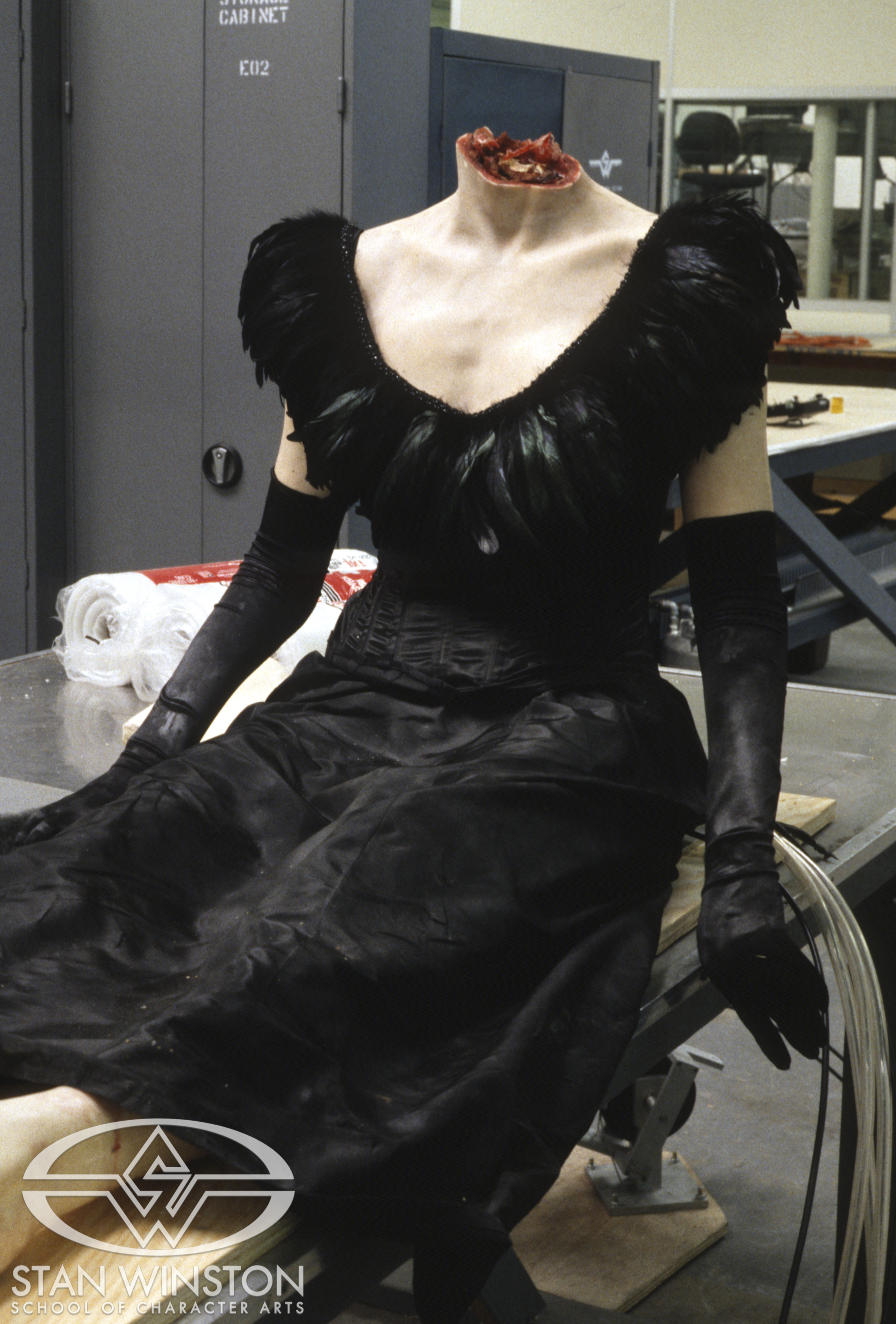 Some scenes in Interview with the Vampire&nbsp;required mechanized puppets, including this one of Estelle's headless body.