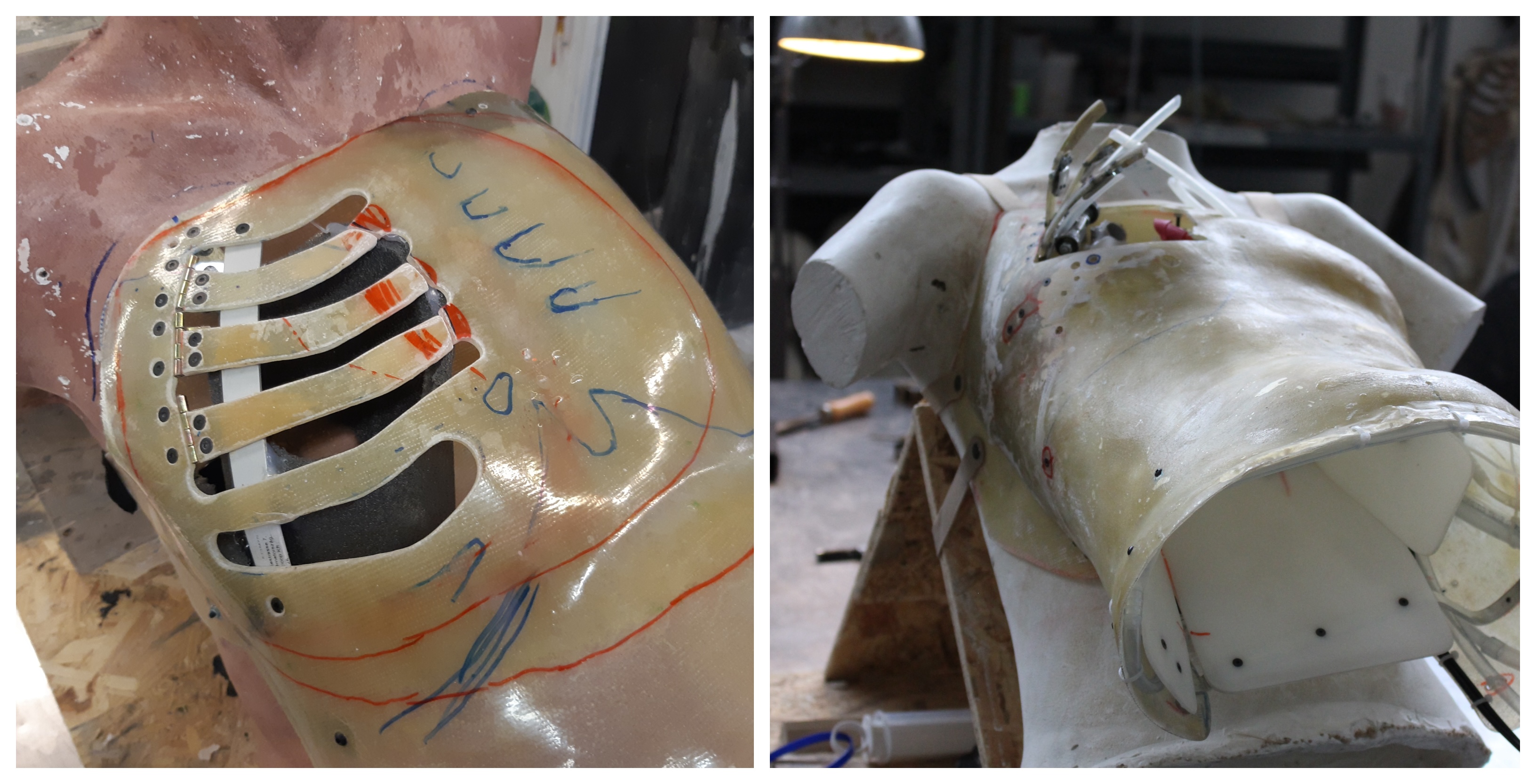 The broken rib mechanism in closed and opened position. Image courtesy Filmefex.