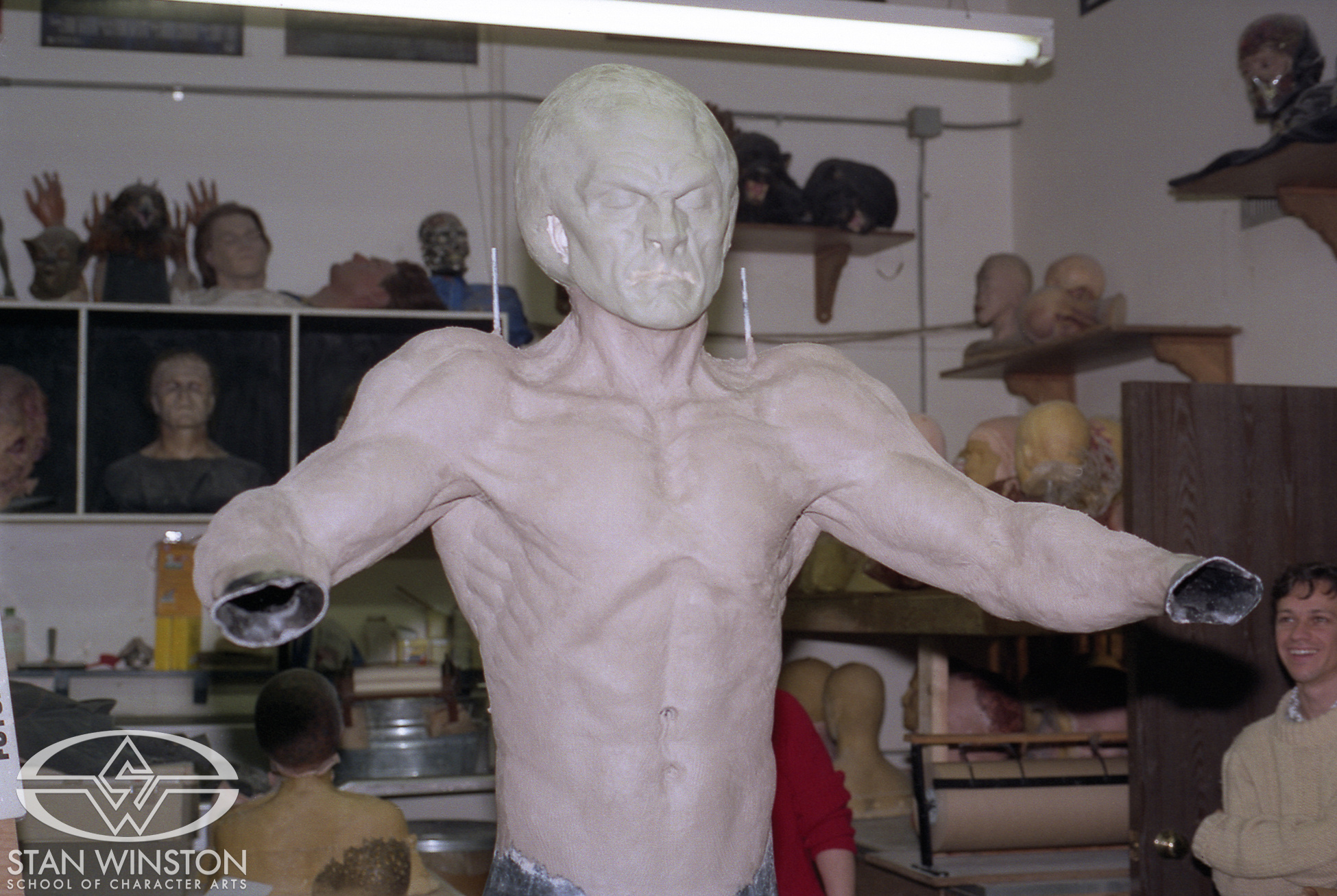 An in-progress&nbsp;sculpture for the final stage&nbsp;transformation makeup of William Harcourt.