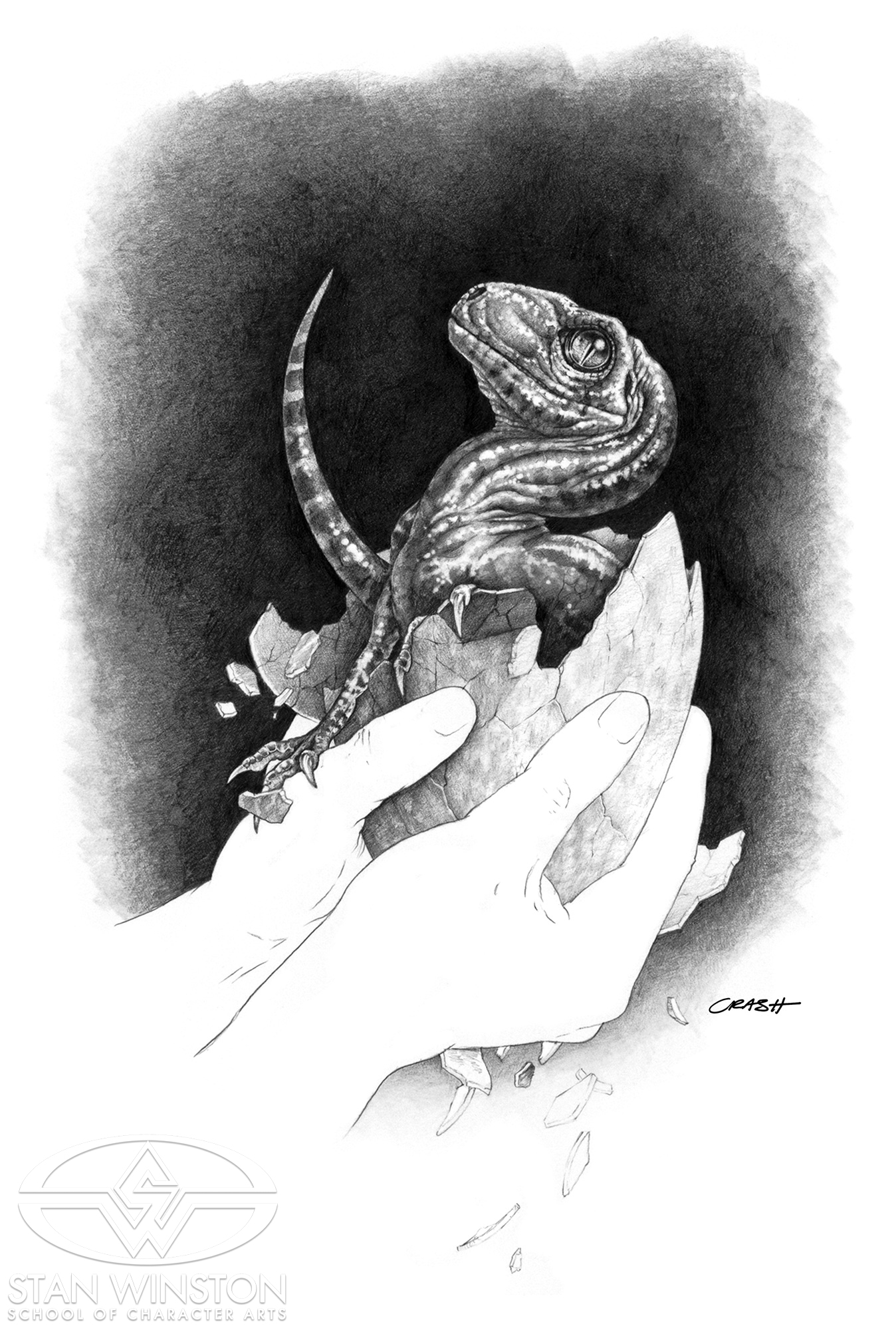 Mark 'Crash' McCreery’s&nbsp;rendering of a ‘hatchling’.