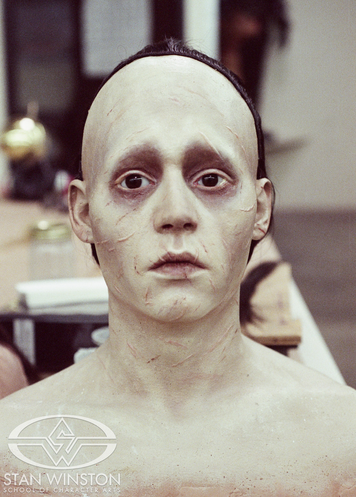 Study of Edward with&nbsp;makeup in place, painted&nbsp;by John Rosengrant.