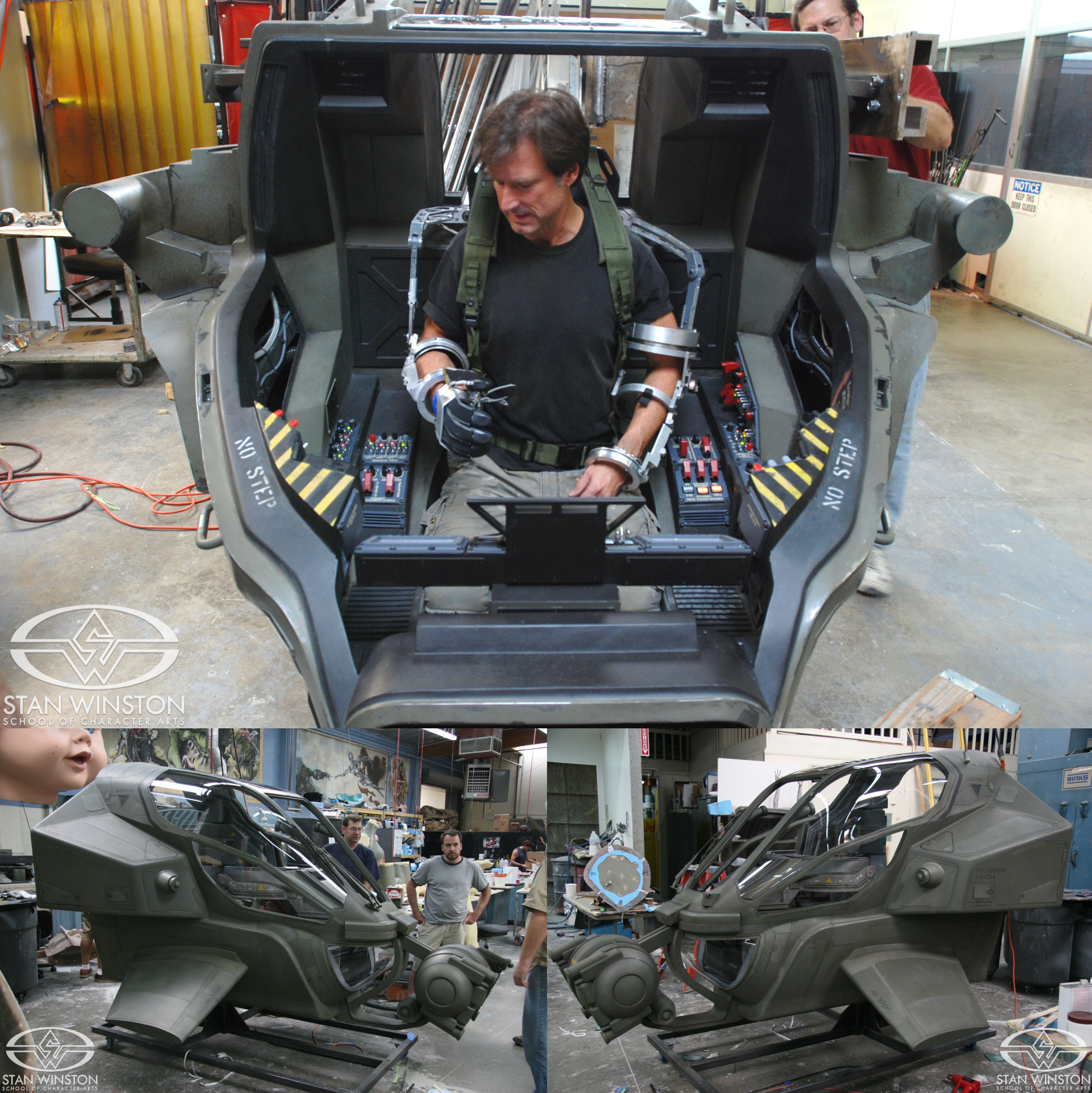 The team works on making and testing a full-size AMP suit.