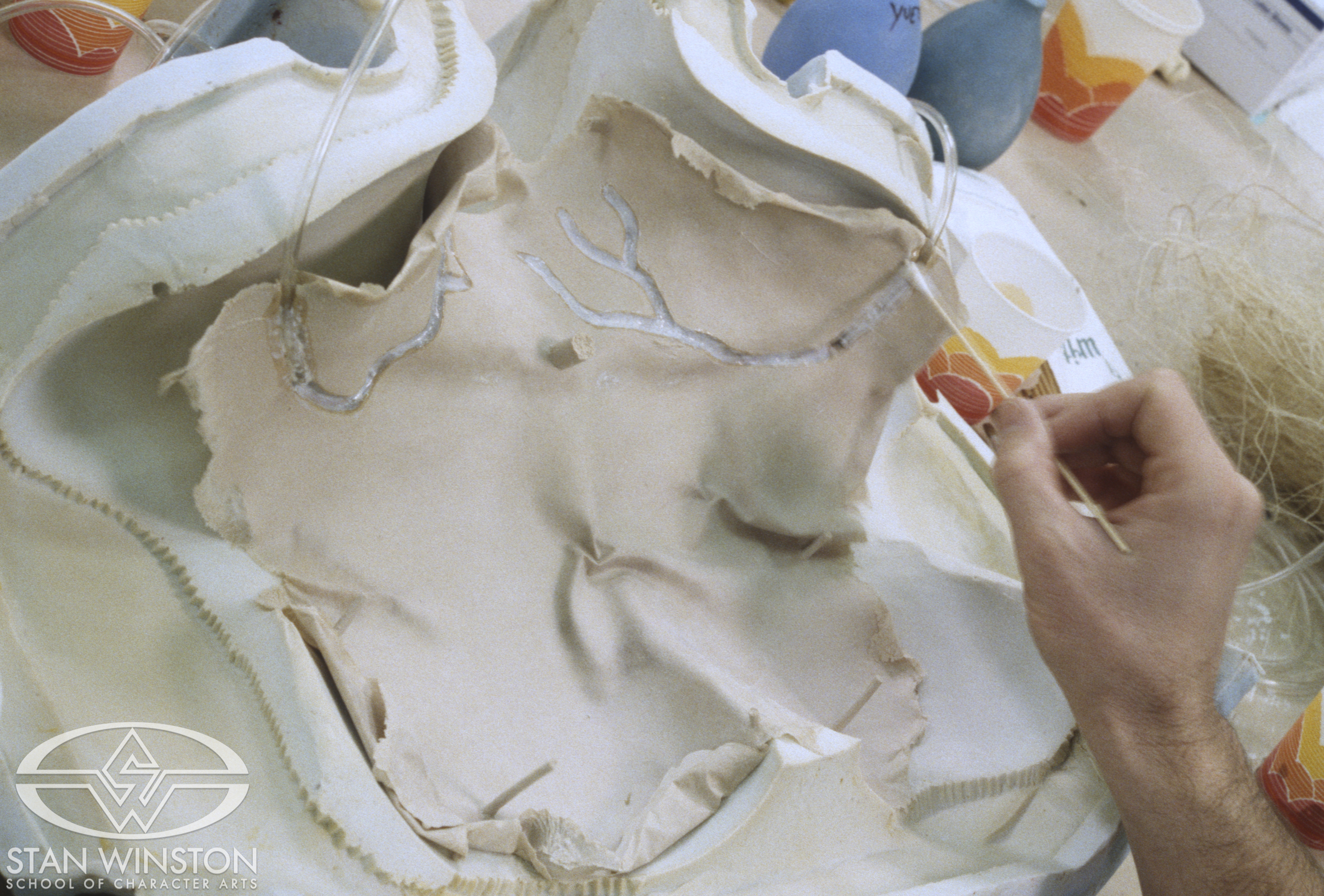 Bladder tubing in a neck and chest prosthetic, made for Yvette (Thandiwe Newton) in Interview With the Vampire (1994).