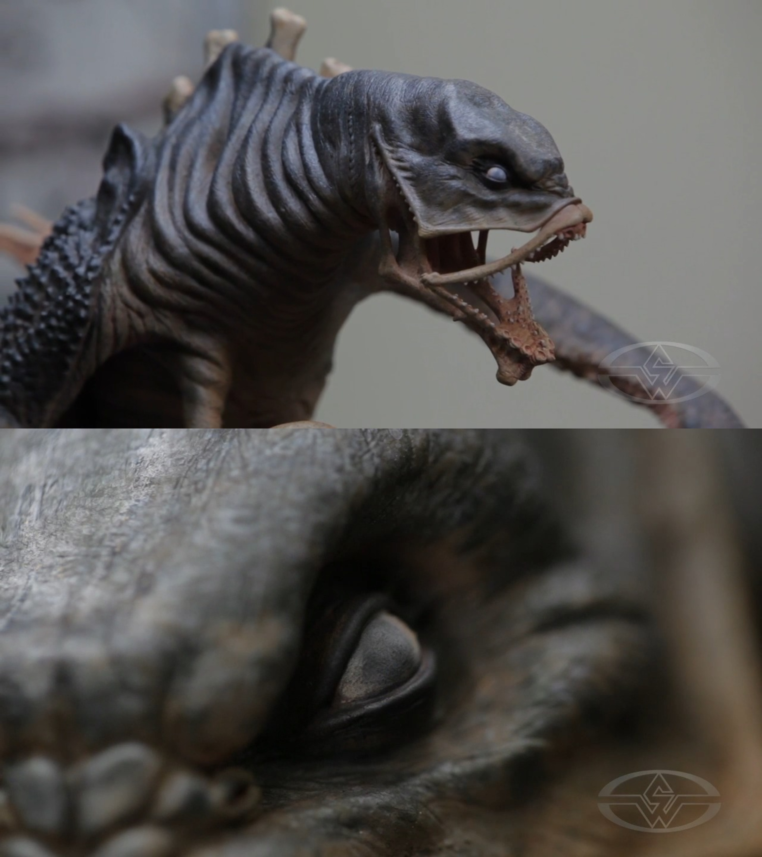 To achieve the look Timothy Martin wants, he goes over the eyes with a light layer of thinned-out white airbrush paint.