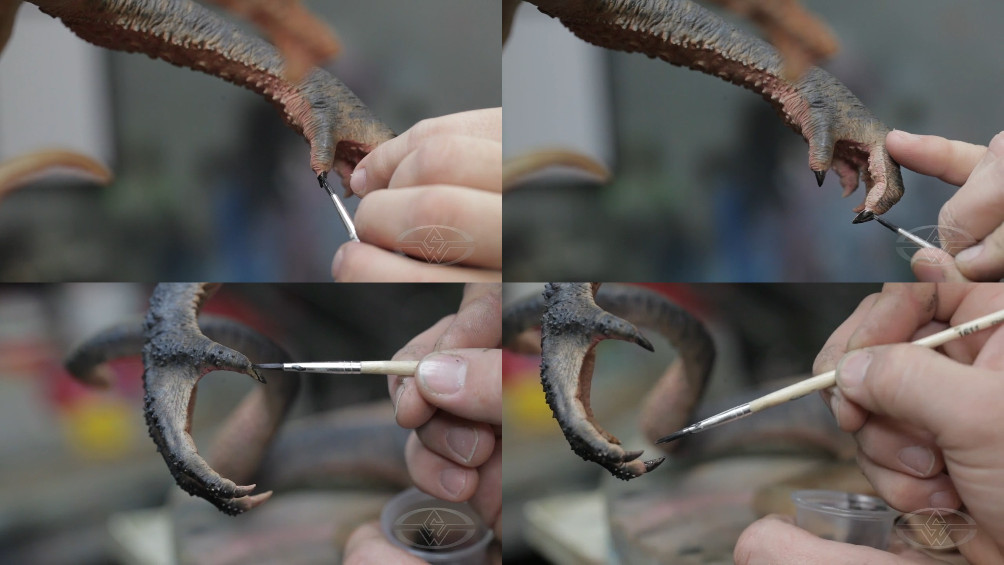 Timothy Martin opts for a black wash over a pure black shade to paint the Leviathan's nails to give them a more realistic appearance.