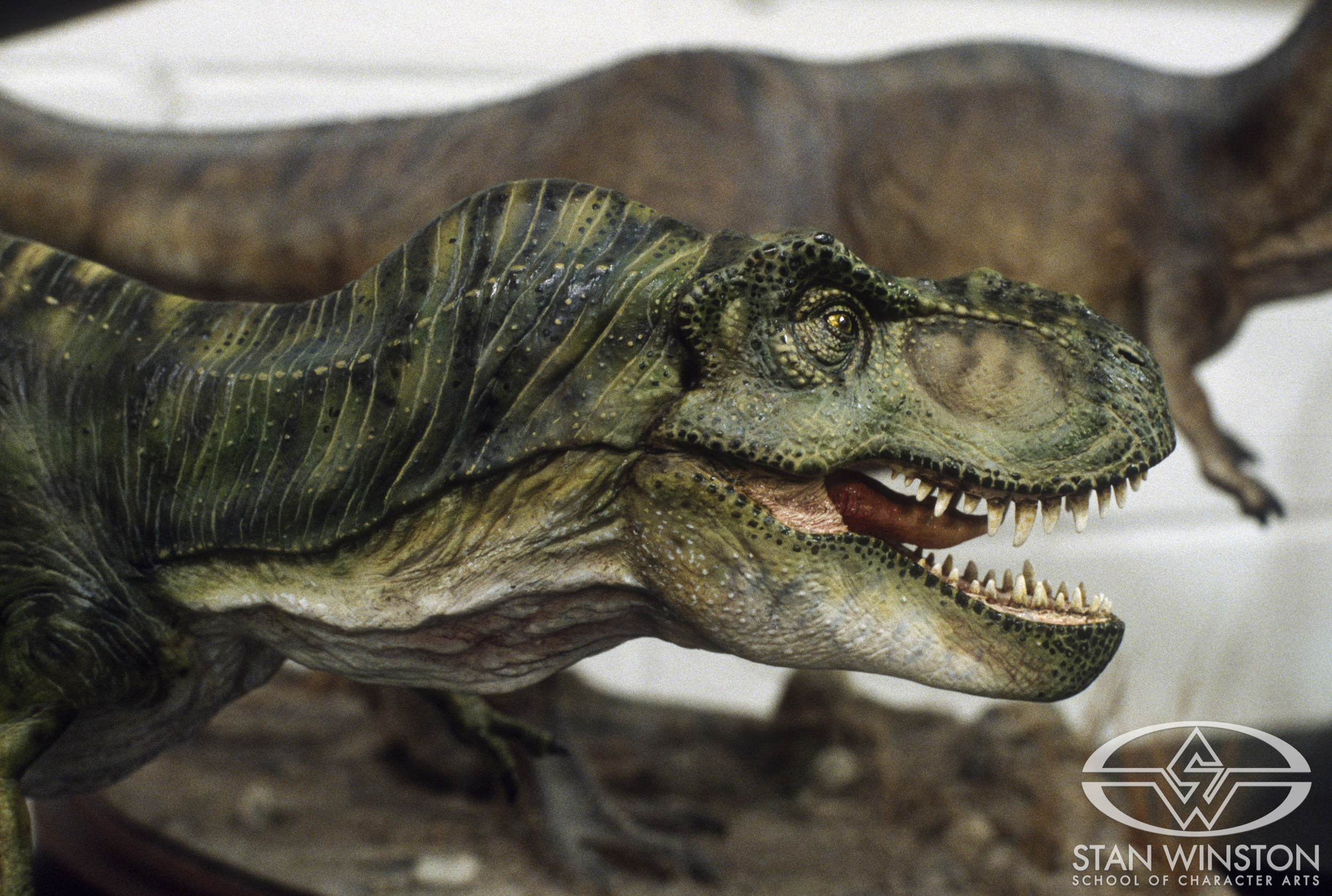 The finished 1/5th scale&nbsp;male T-Rex maquette.