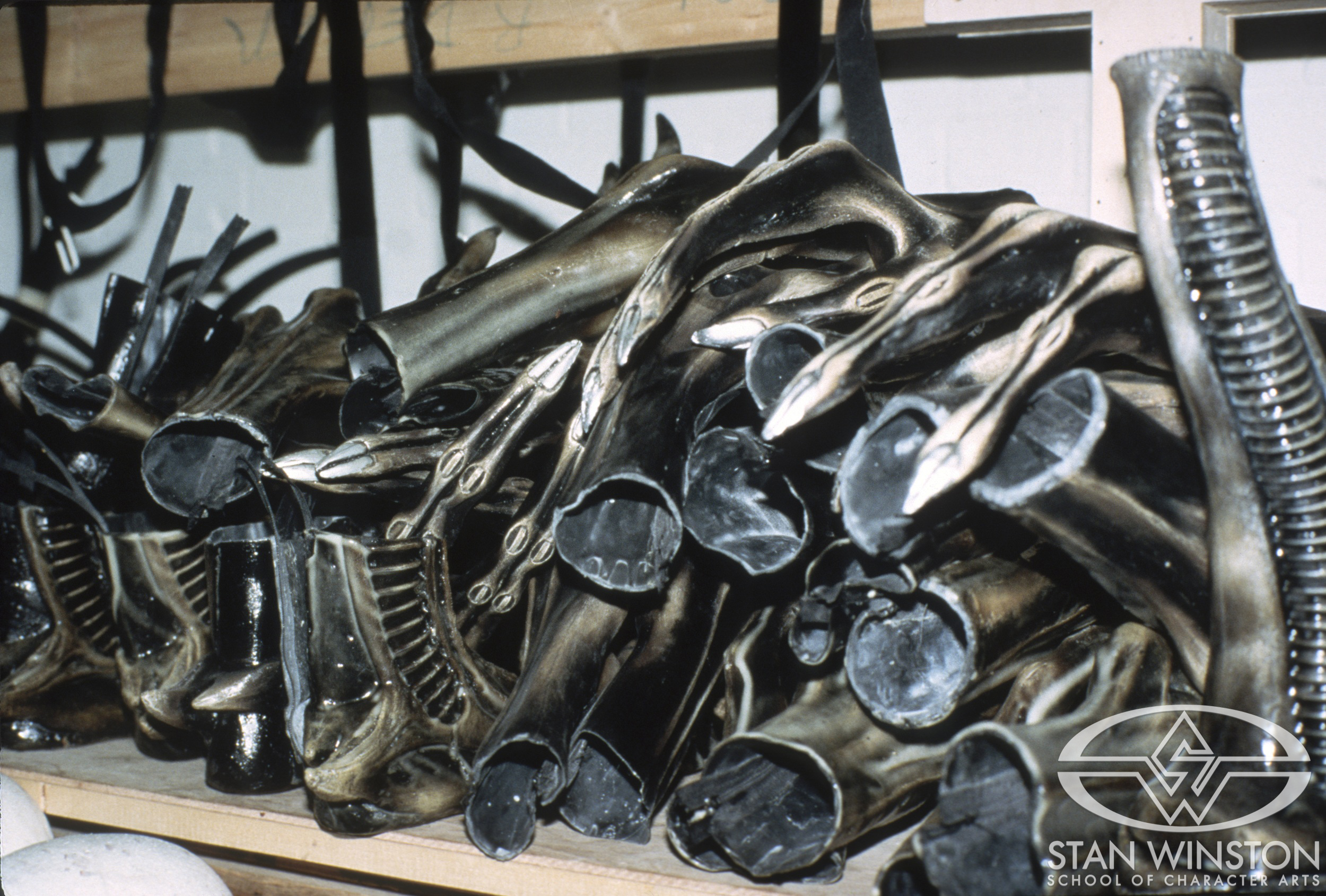 A collection of xenomorph hands and feet.