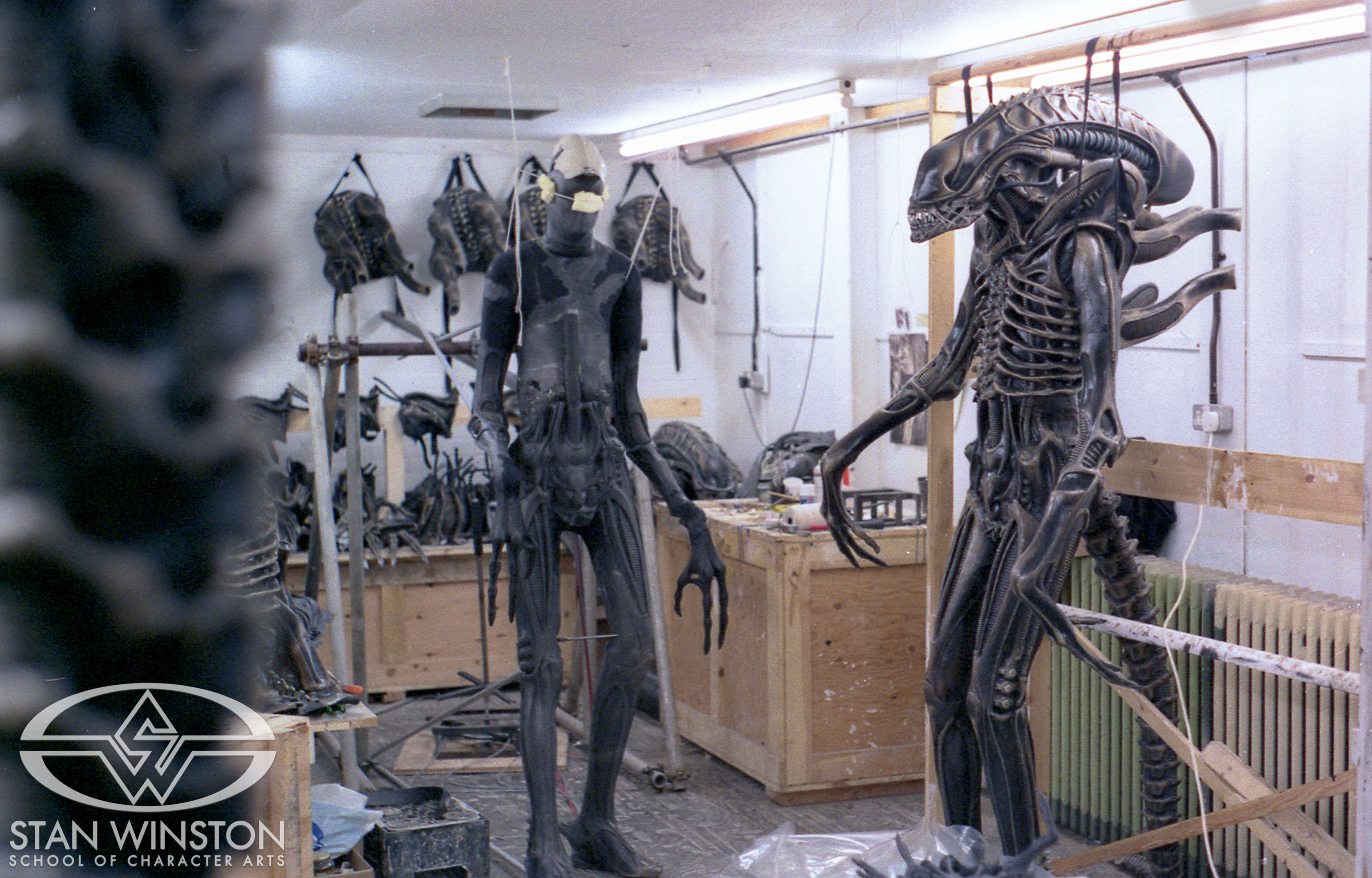 Alien puppets at Pinewood Studios.