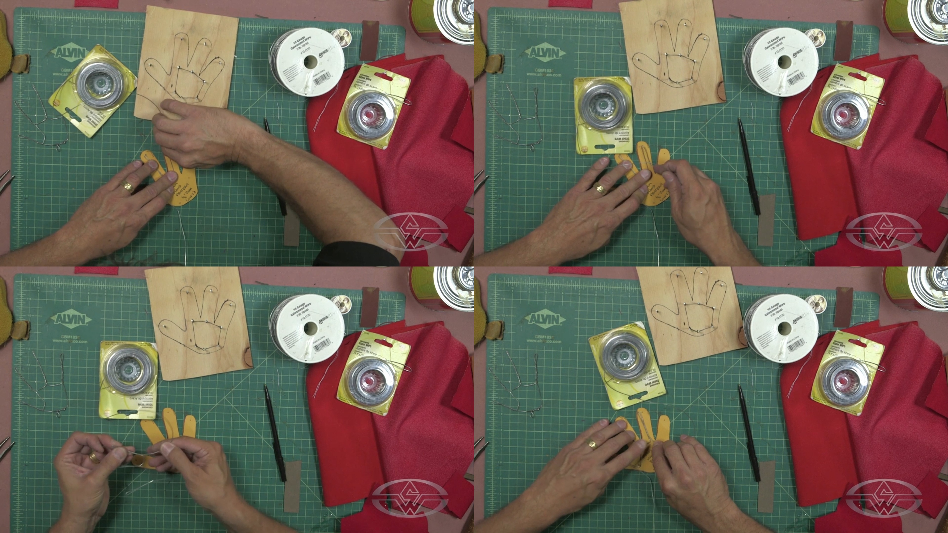BJ Guyer continues making his hand armature finger by finger.