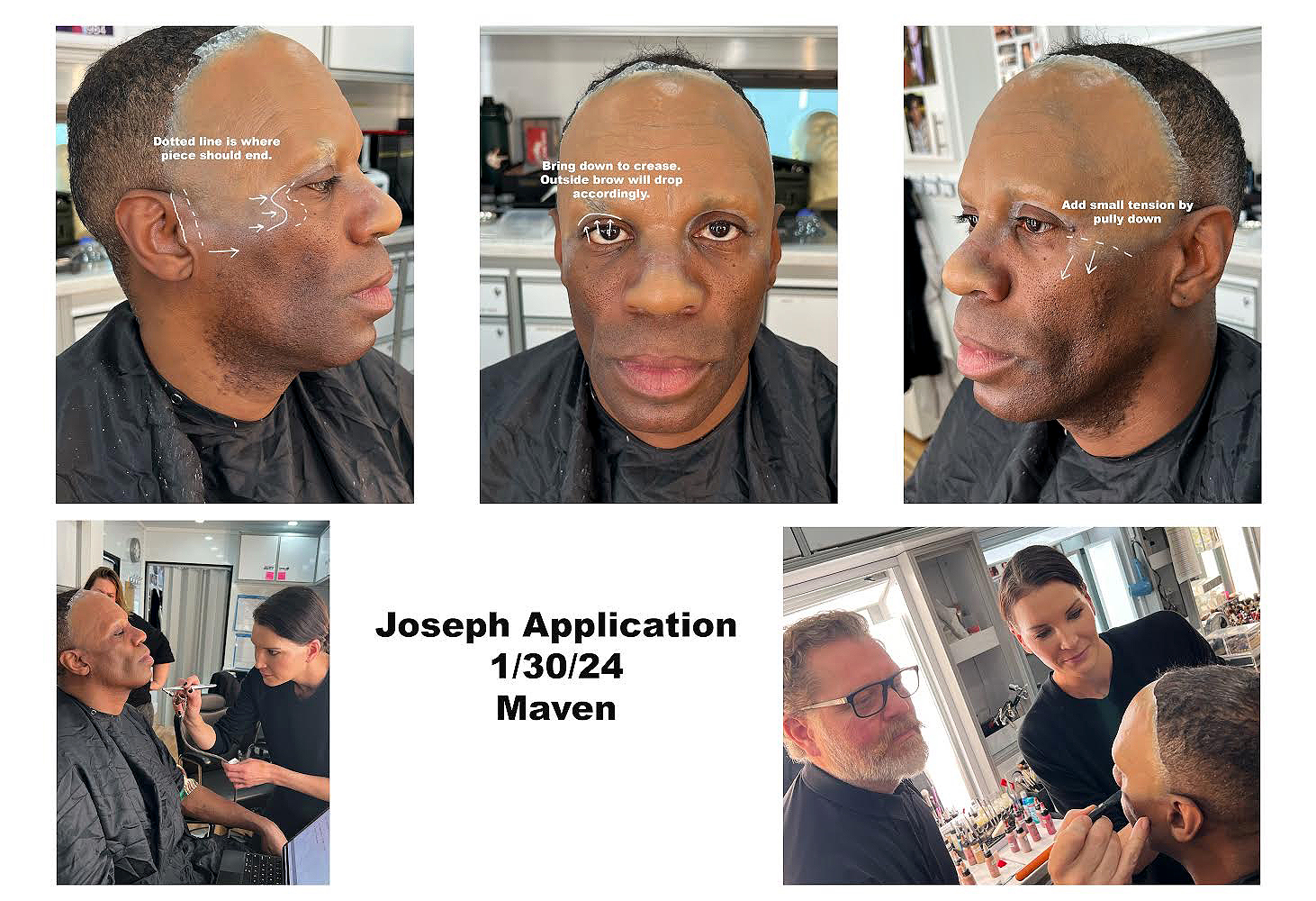 A good look at the appliances involved for the Joe Jackson test makeup. Images courtesy Bill Corso/Lionsgate.