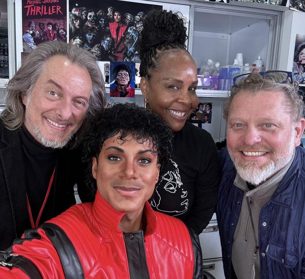 Bill Corso, Jaafar Jackson, Carla Farmer, and Christien Tinsley. Image courtesy Bill Corso/Lionsgate.