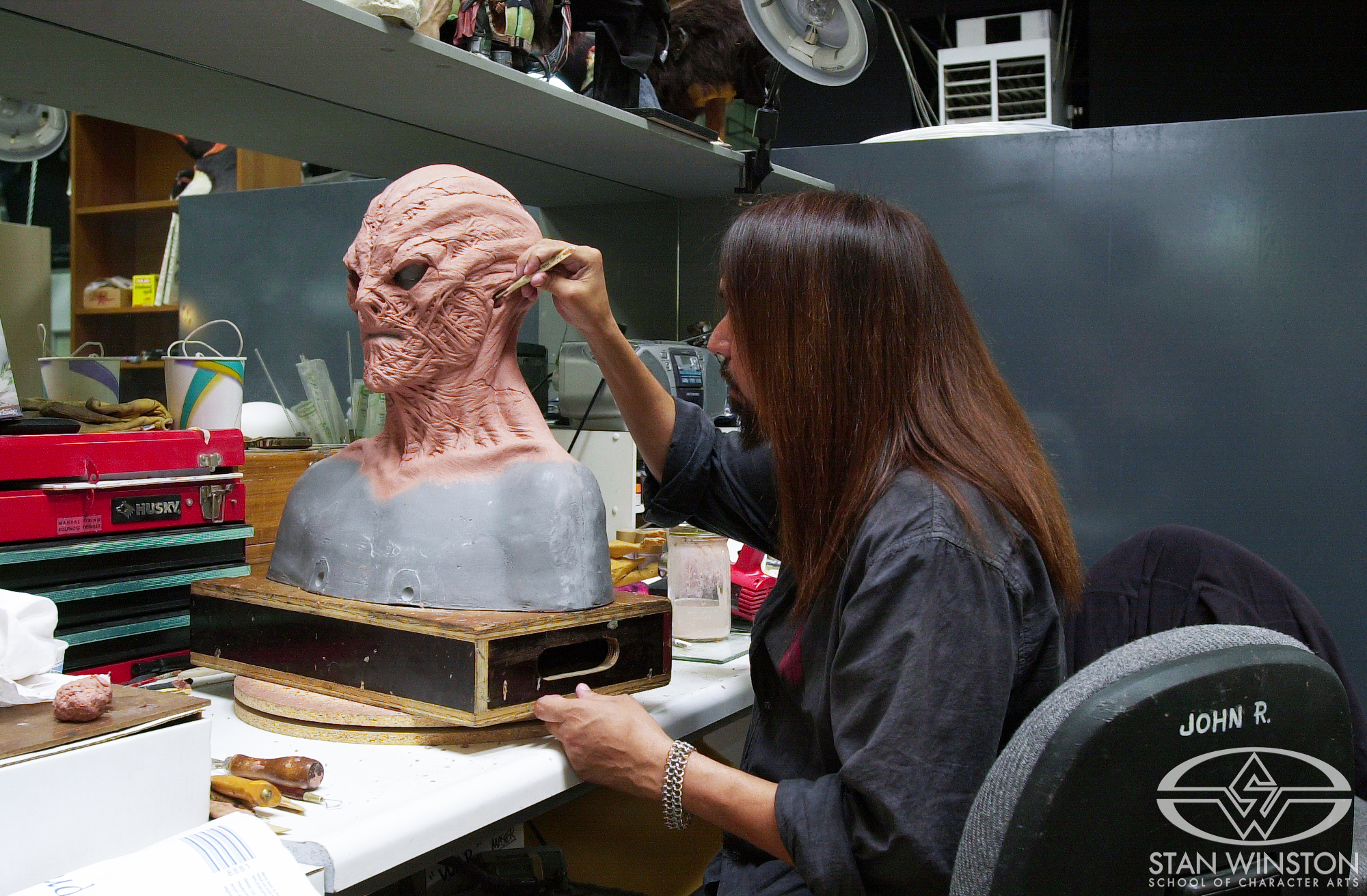 Joey Orosco sculpts one of the Harvesters for The Death of Ian Stone.