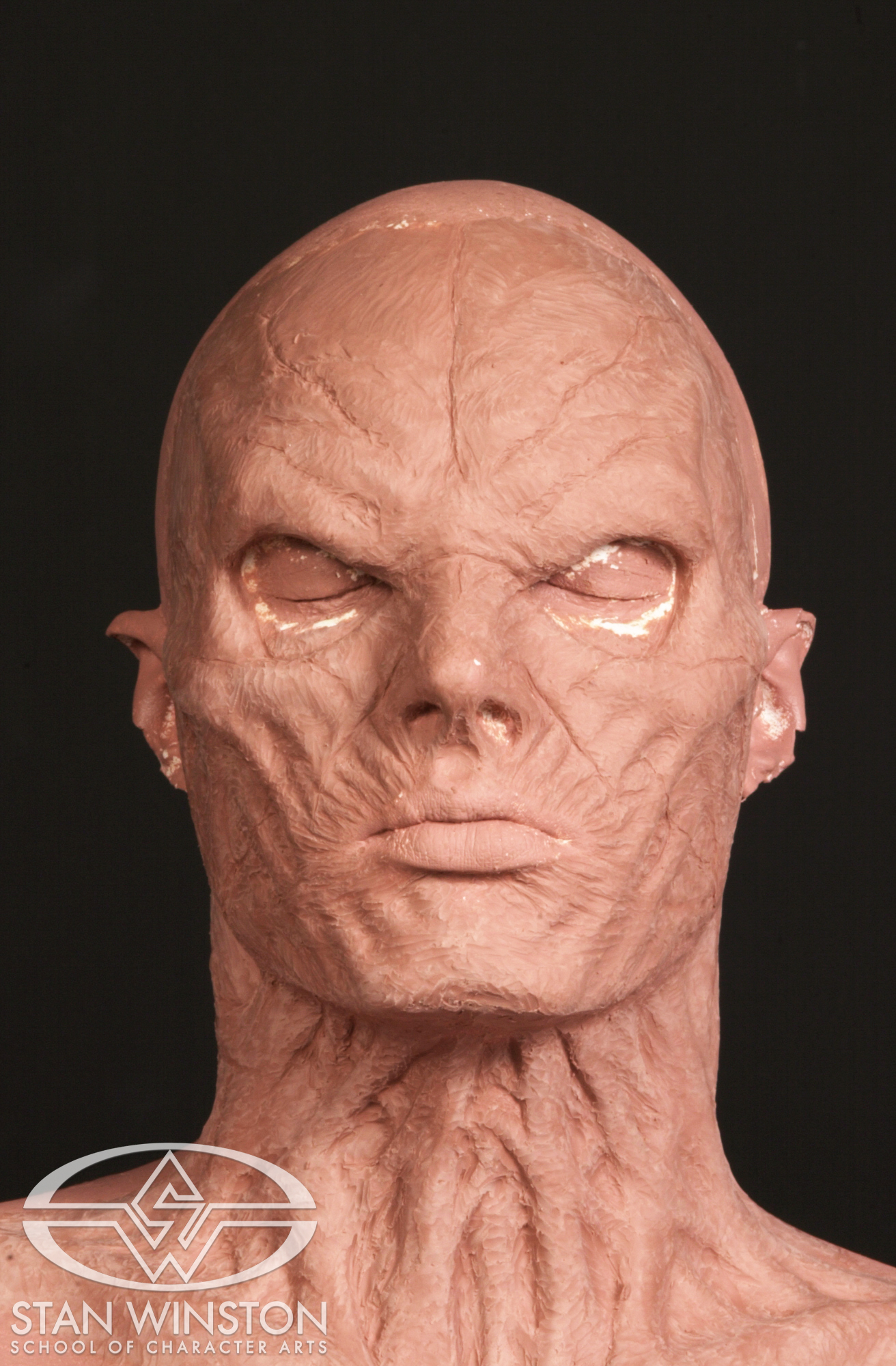 Work-in-progress Harvester head sculpt from The Deaths of Ian Stone.