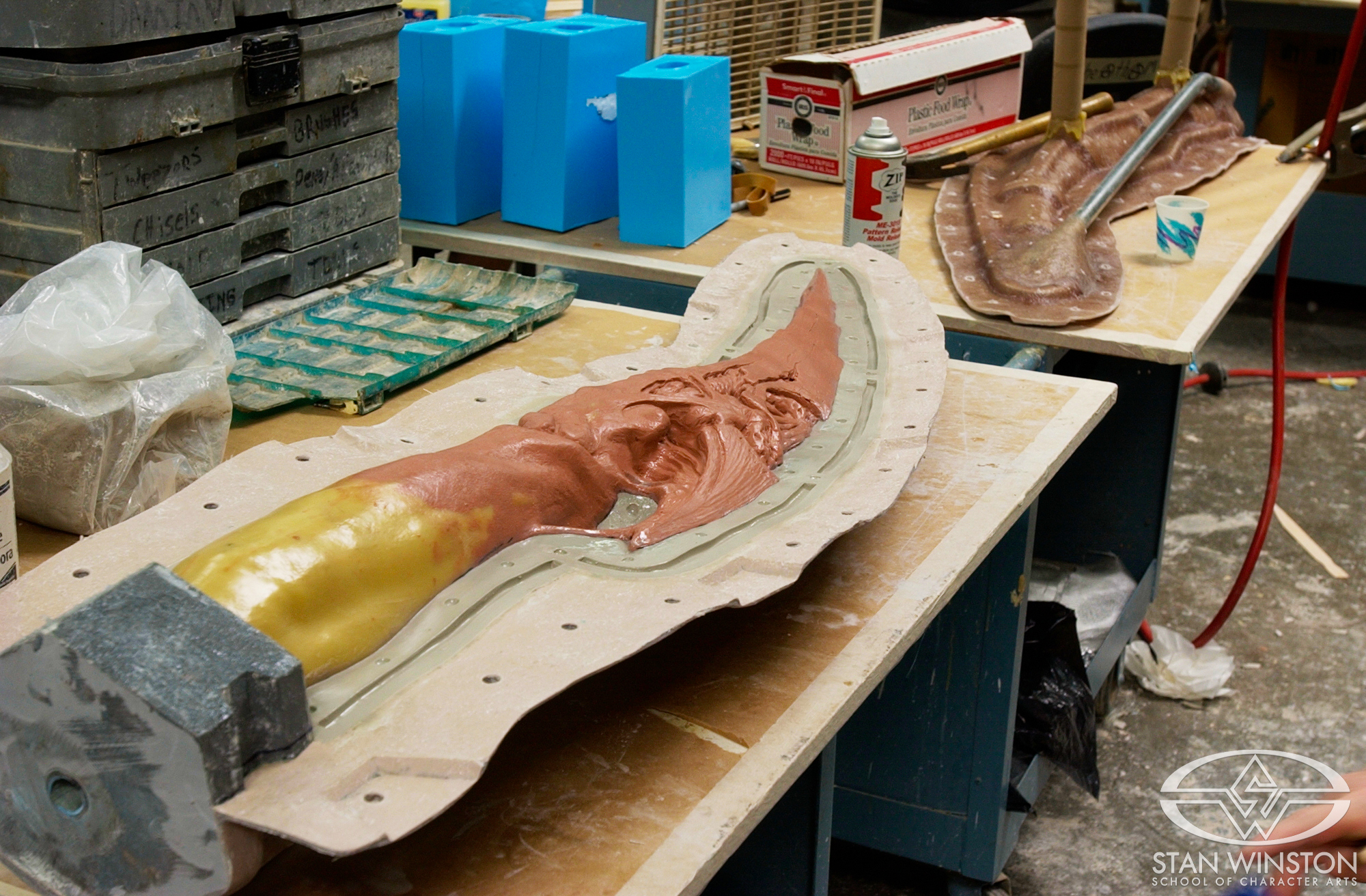 Molding one of the Harvester blade arms for The Deaths of Ian Stone.