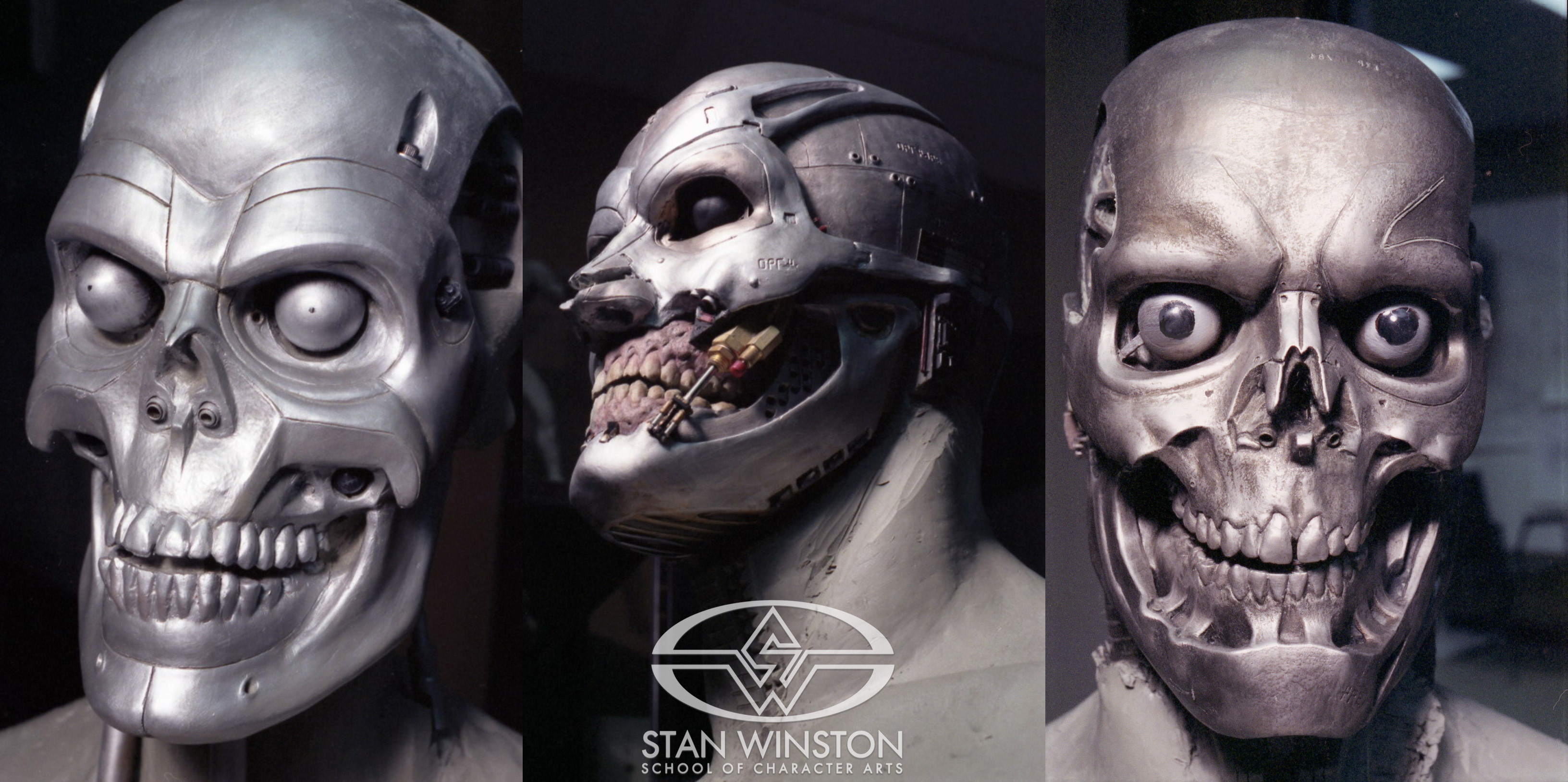 Tom Woodruff Jr.,&nbsp;Brian Wade, and Shane Mahan's versions of the Terminator. James Cameron selected elements from&nbsp;all three concepts and&nbsp;incorporated them into the final&nbsp;Terminator endoskeleton design.