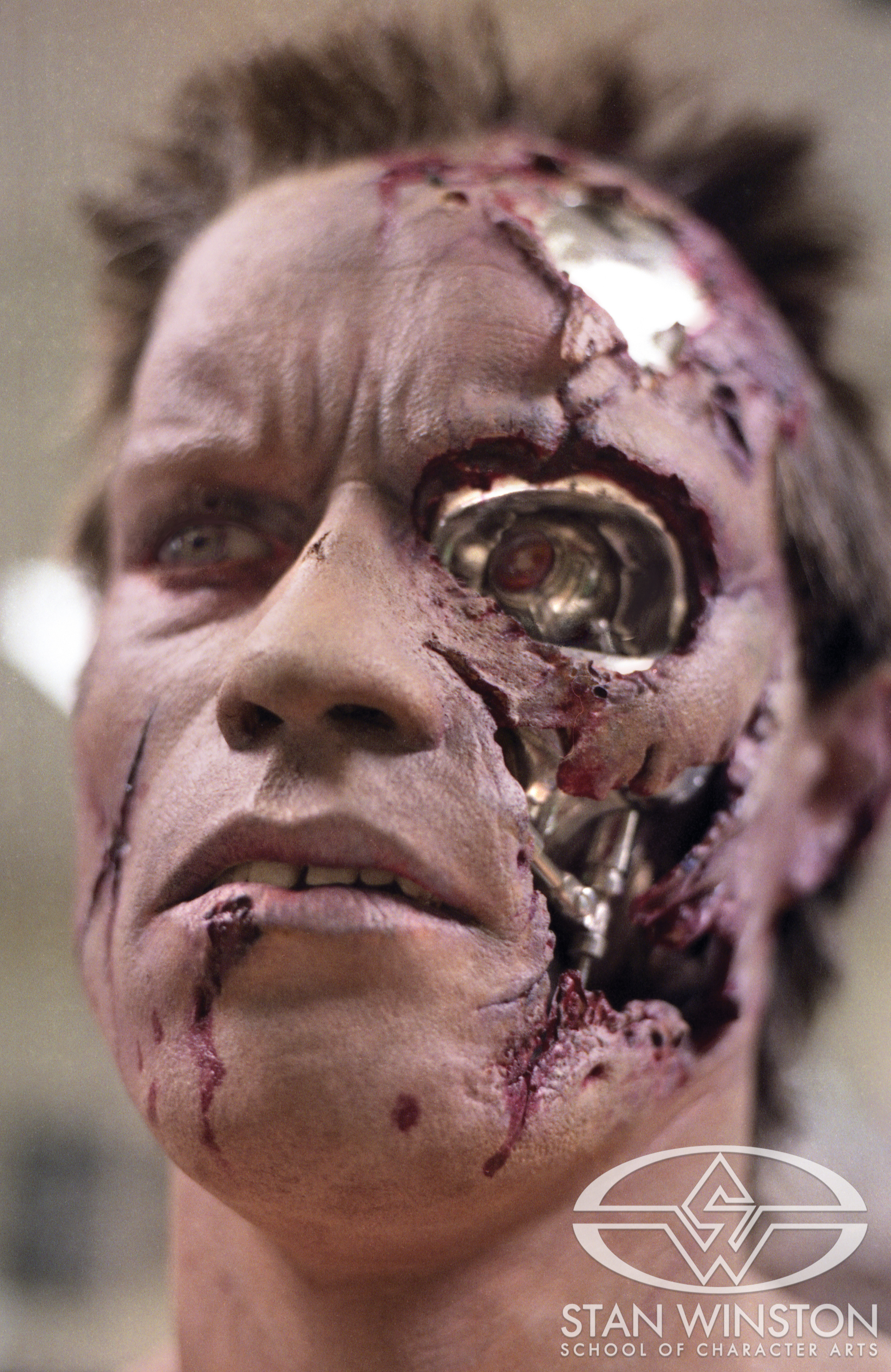 The&nbsp;deteriorated section on the third puppet that was used for the scene where the Terminator chases Sarah Connor and Kyle Reese in a tanker truck.