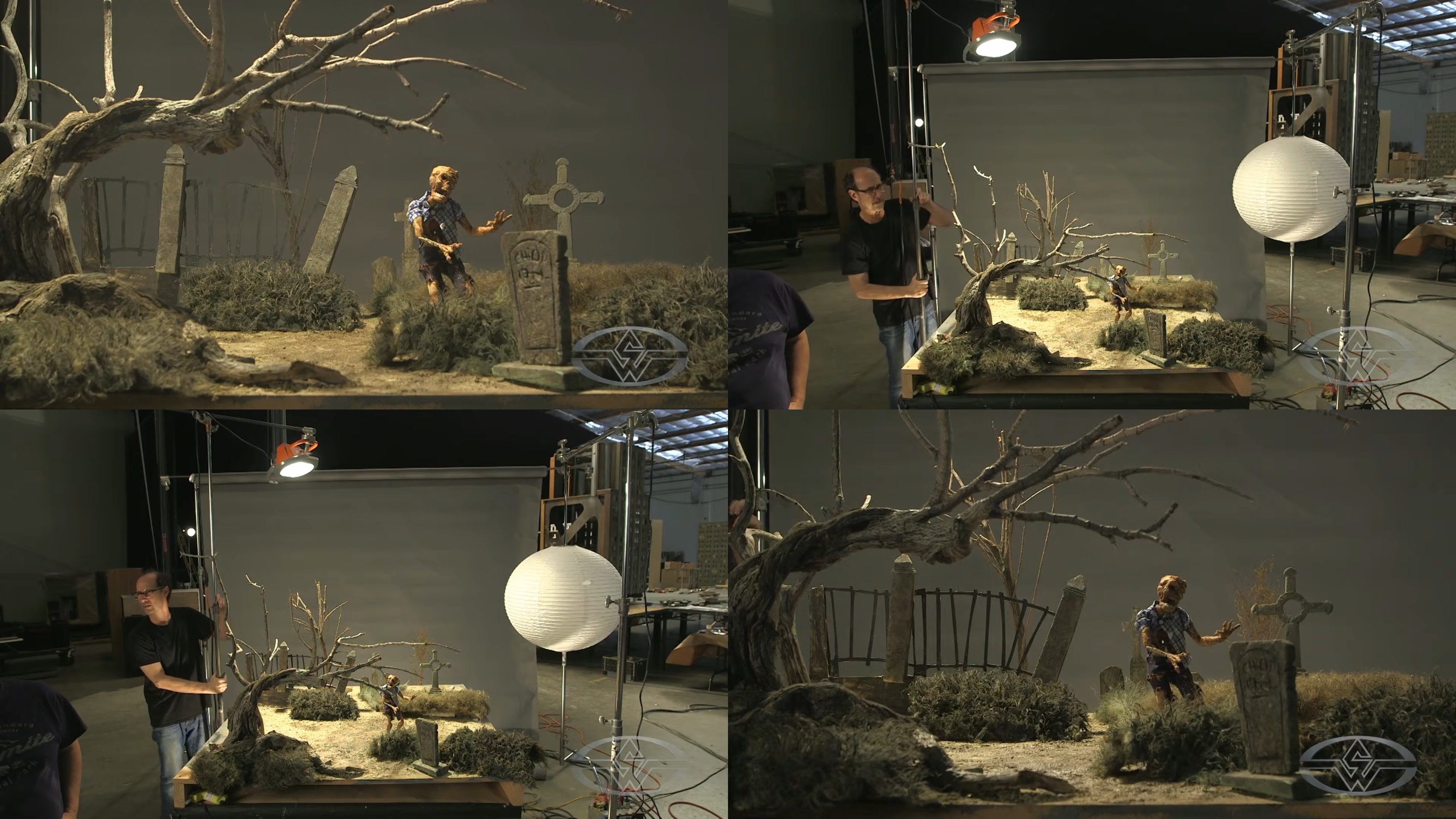 Stephen Chiodo shows how the mood of the scene changes simply by repositioning the light.